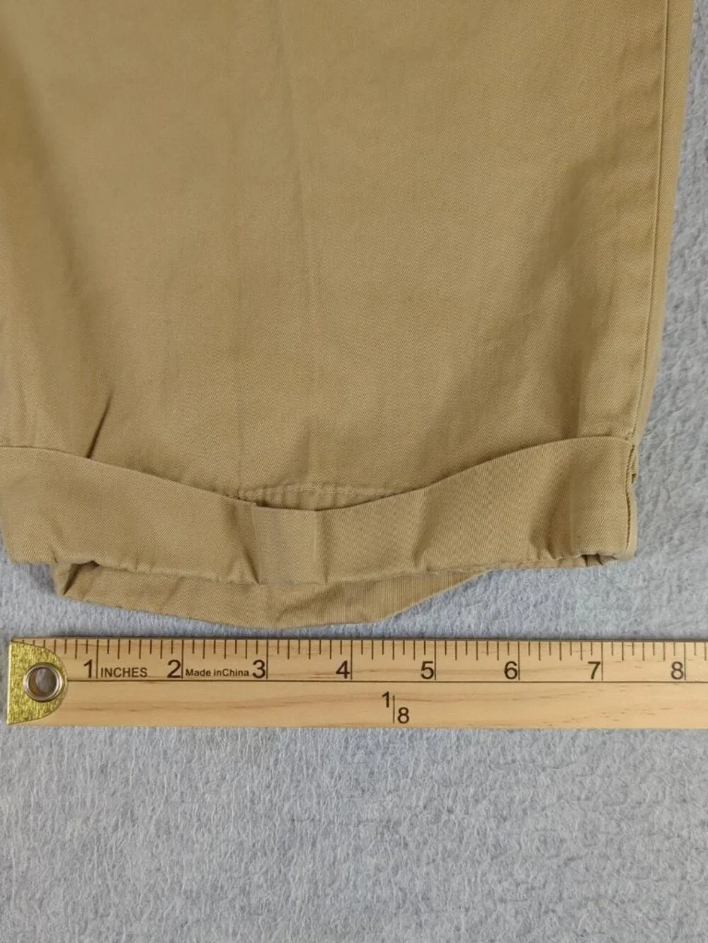 Polo Ralph Lauren Pants Mens 38x32 (Actual 37x30) Tan Pleated Front Cuffed Chino